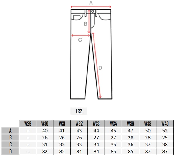 Salvatoro Cargo Nahkahousut – Musta size table 