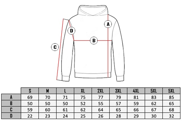 Yuto size table 