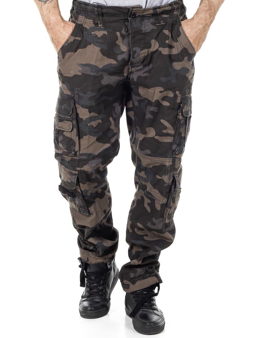 Brandit Pure Slim Fit Housut - Dark Camo