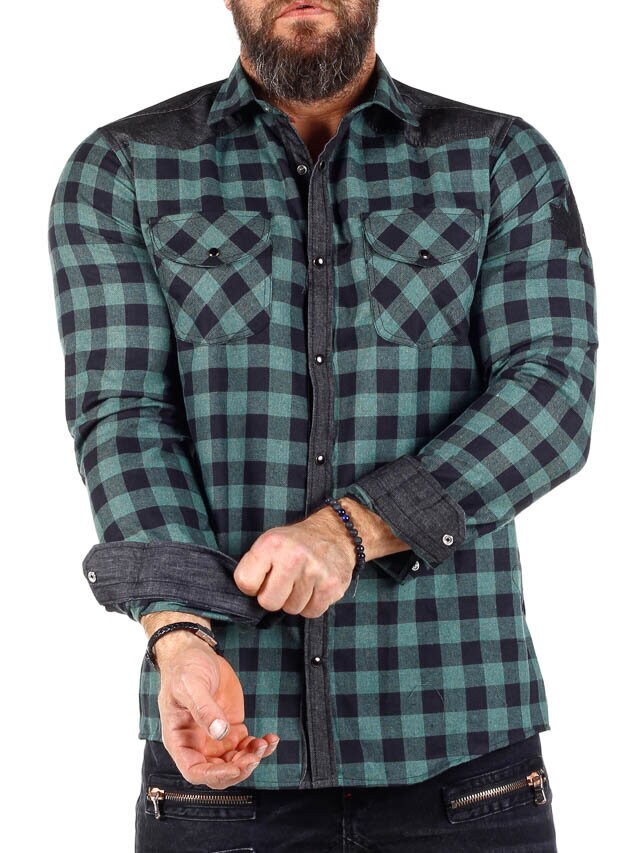 RD Lumberjack Paita - Vihreä/Musta