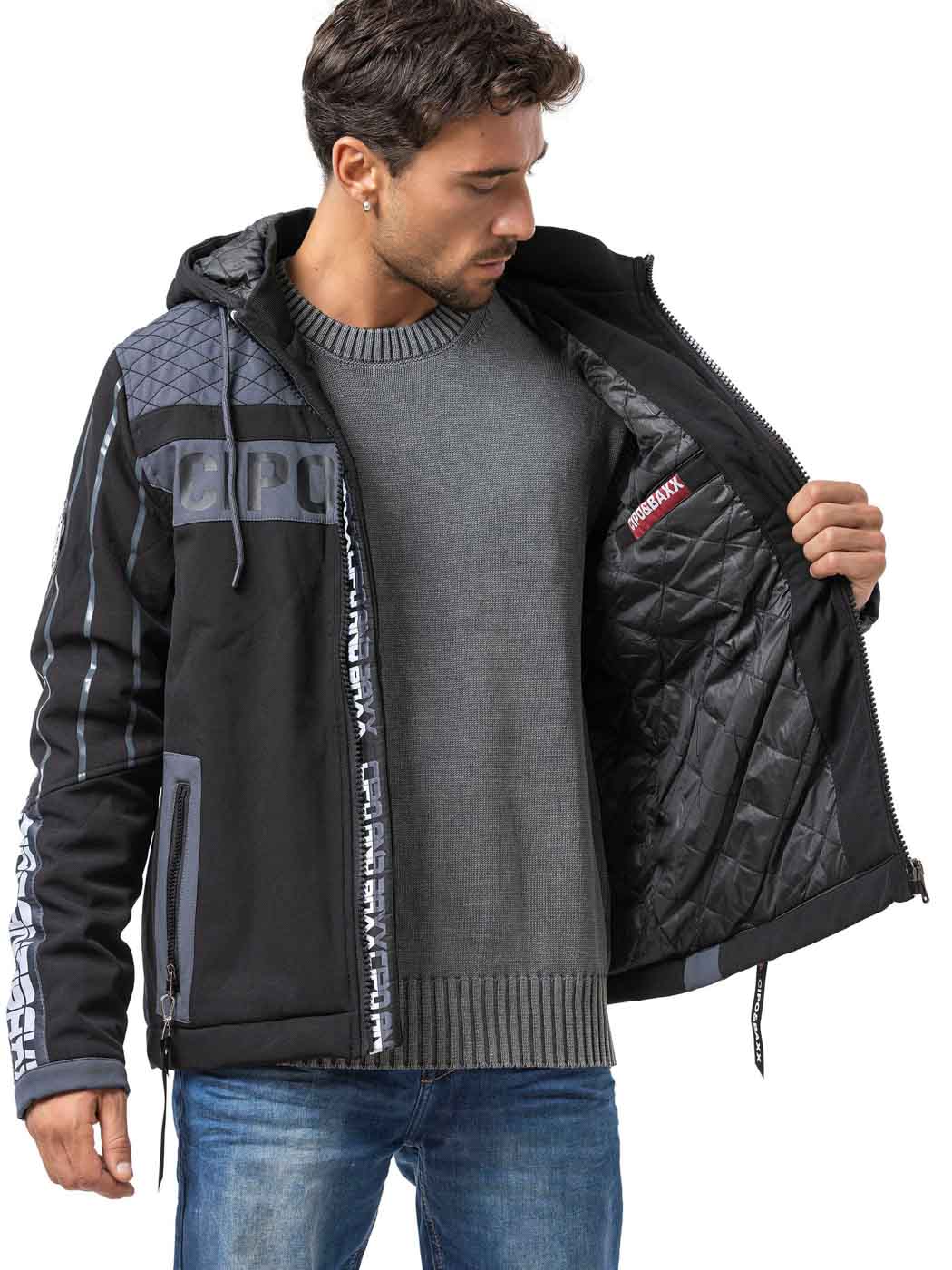 CM231 Ironclad Cipo Baxx PU Skinnjacka Grey 1.jpg