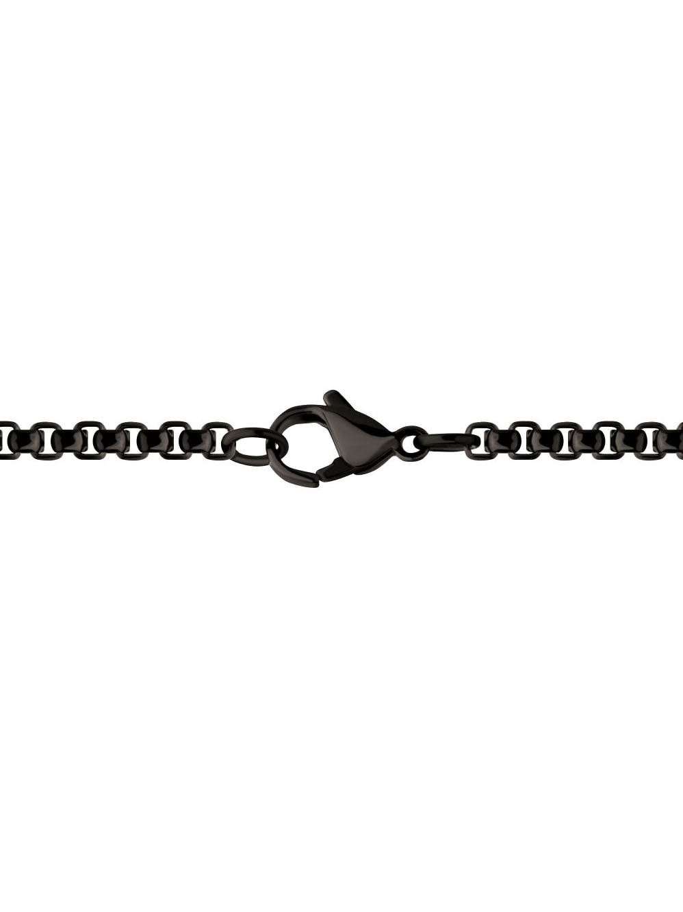Copper Cross Pendant Inox Halsband - Svart 3.jpg