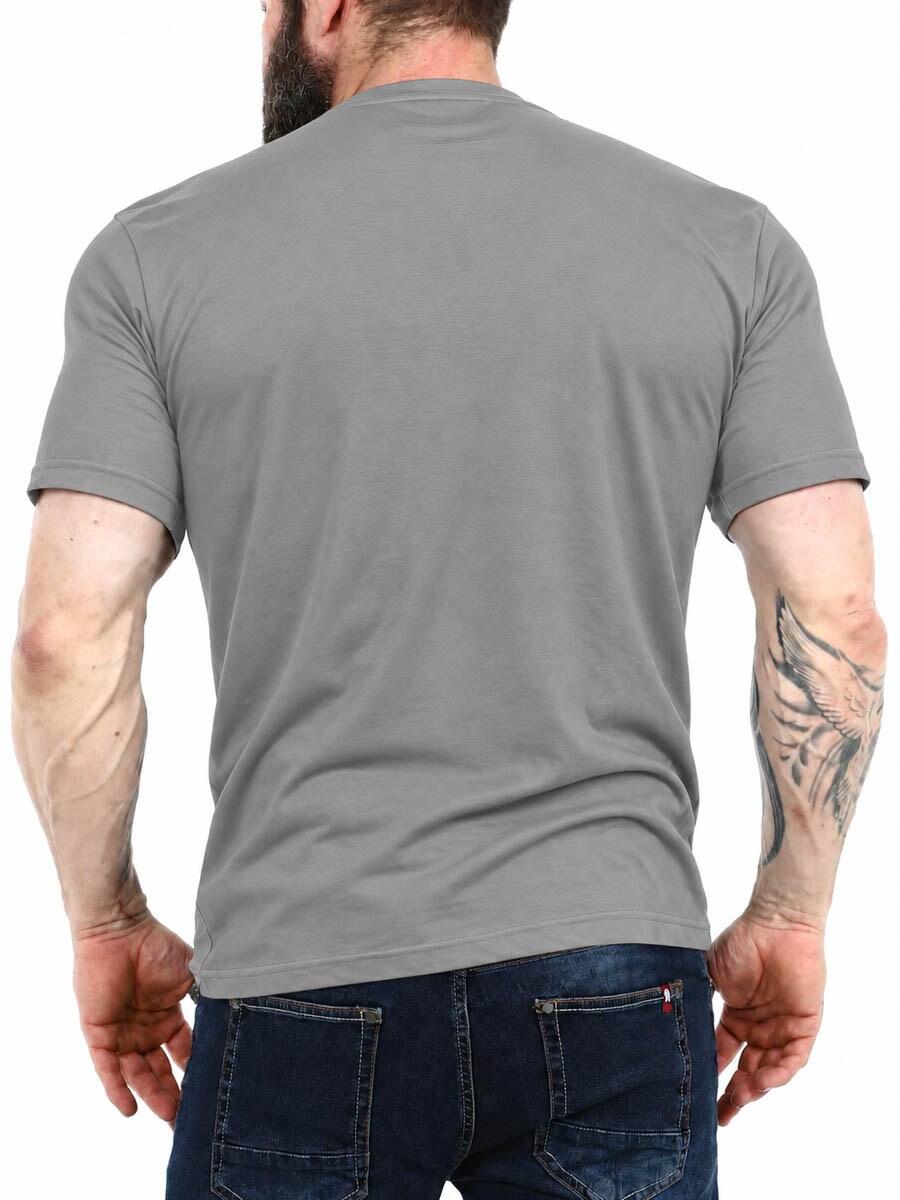 Don't Stop Believin' Circle T-shirt -grey lars1.jpg