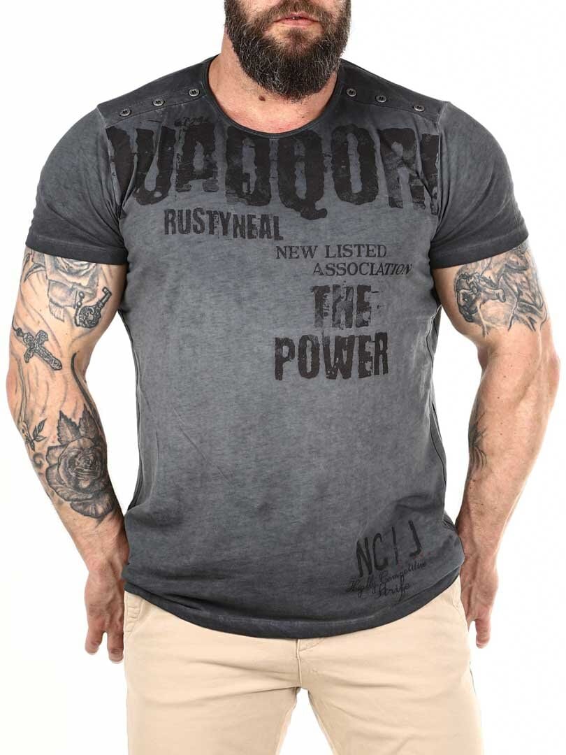 Power Rusty Neal T-paita - Tummanharmaa