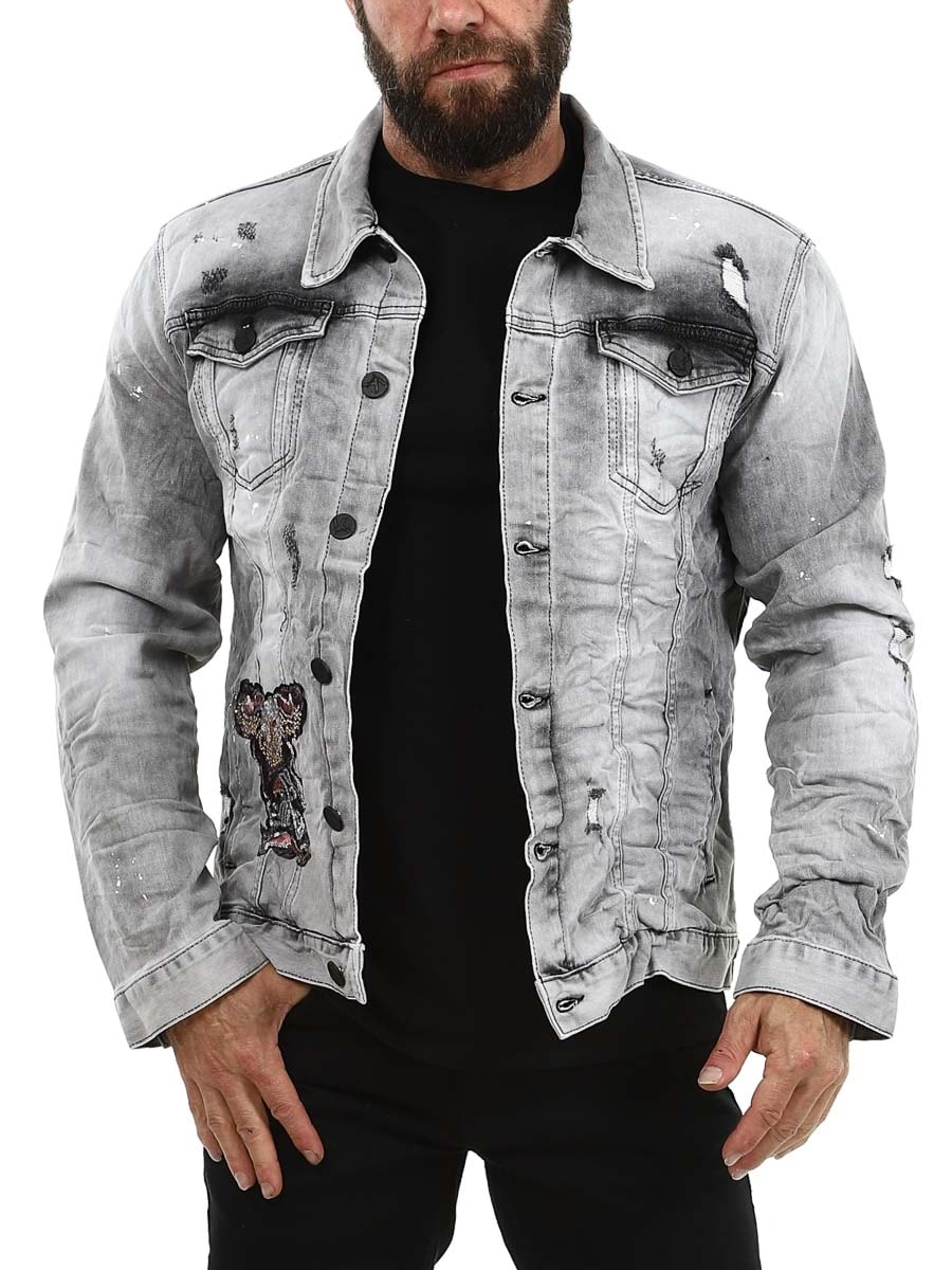 Eagle Rider Kingz Jeansjacka - Lightgray-5.jpg