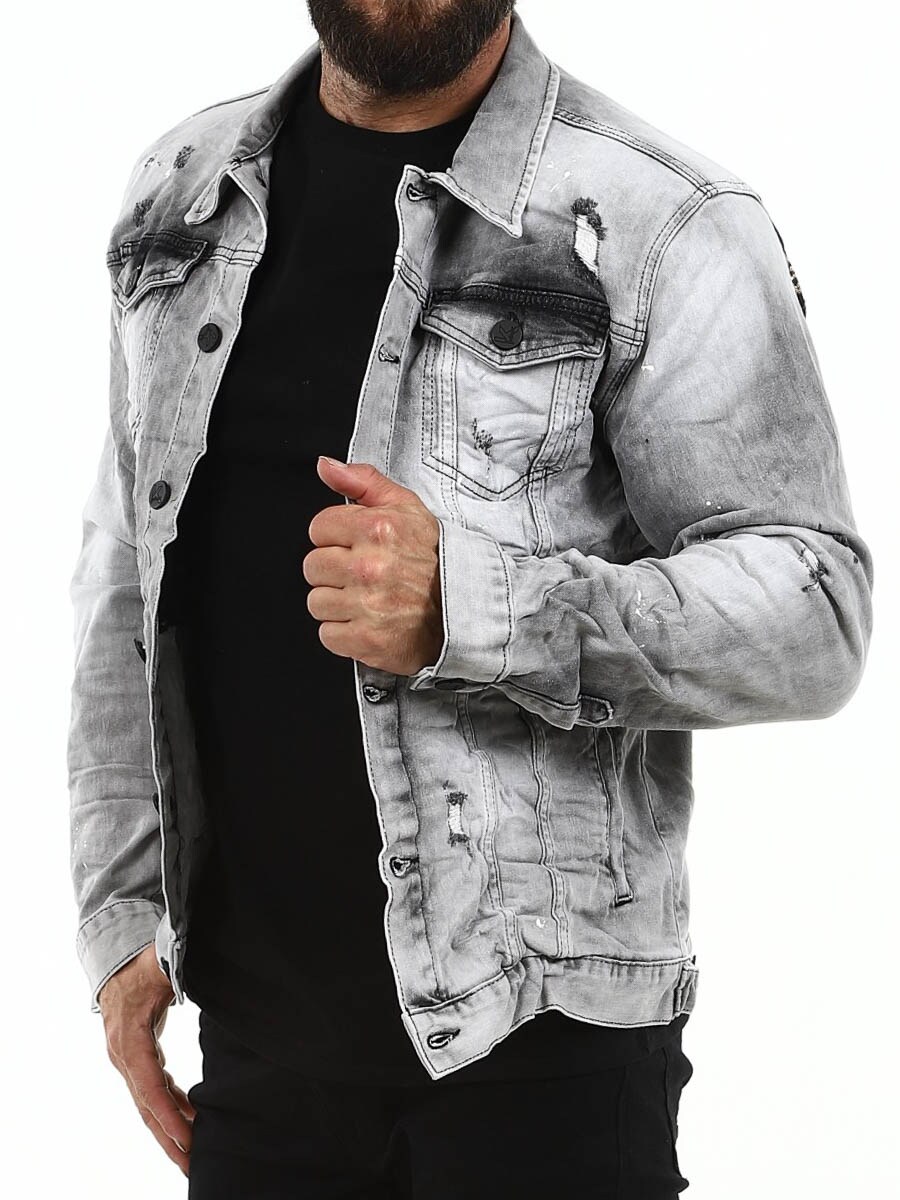 Eagle Rider Kingz Jeansjacka - Lightgray-6.jpg
