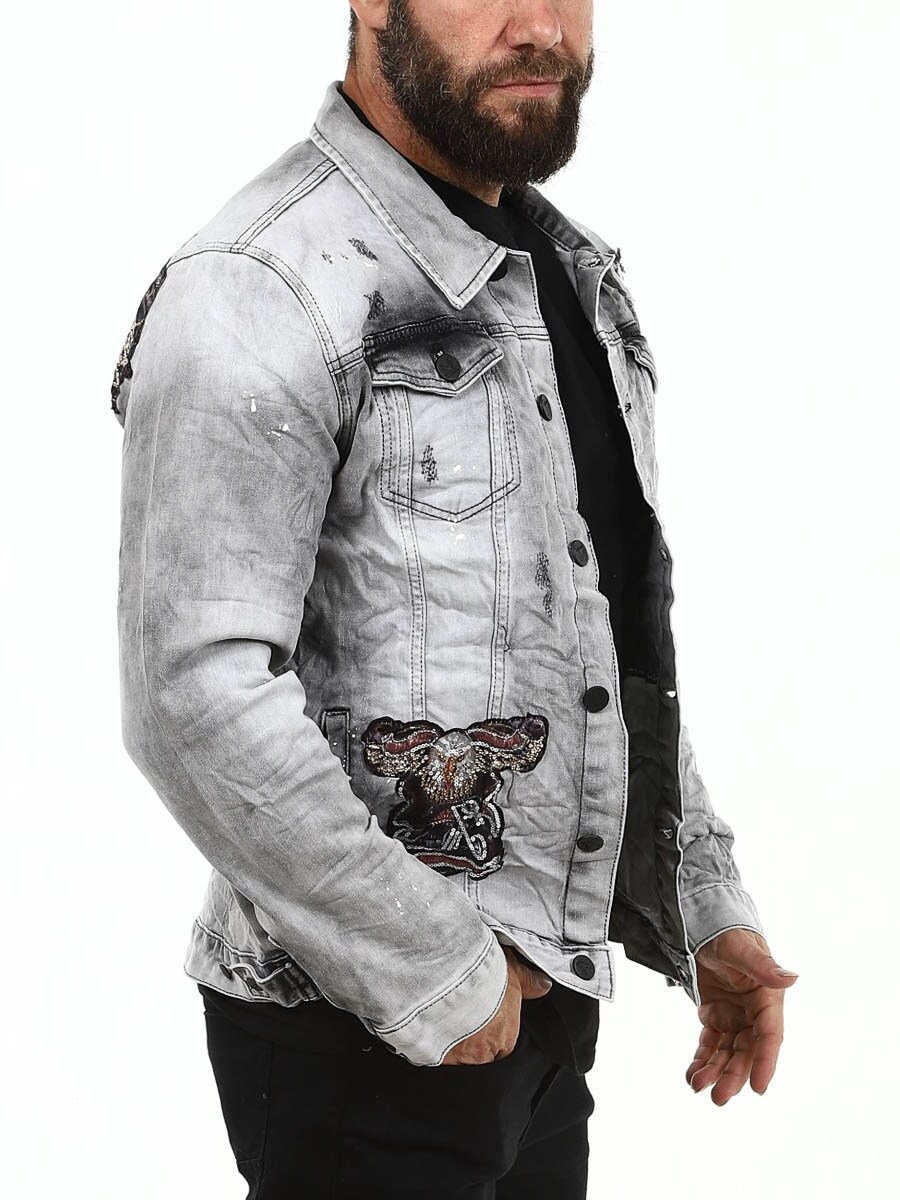 Eagle Rider Kingz Jeansjacka - Lightgray-9.jpg