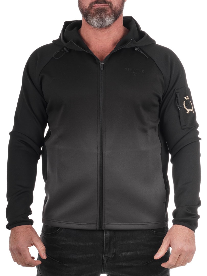 Full Zip SikSilk Hoodie - Black_1.jpg