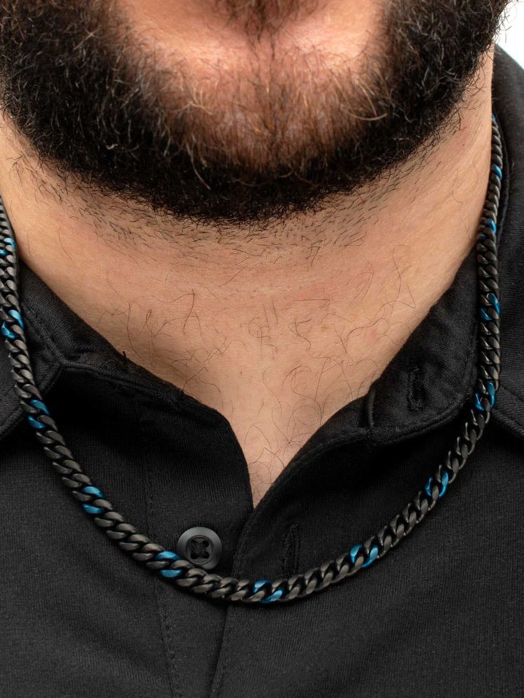 Hero Miami Cuban Inox Halsband - Svart 4.jpg