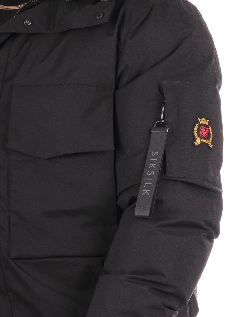 Hooded Bomber SikSilk Vinterjacket Black_1-2.jpg
