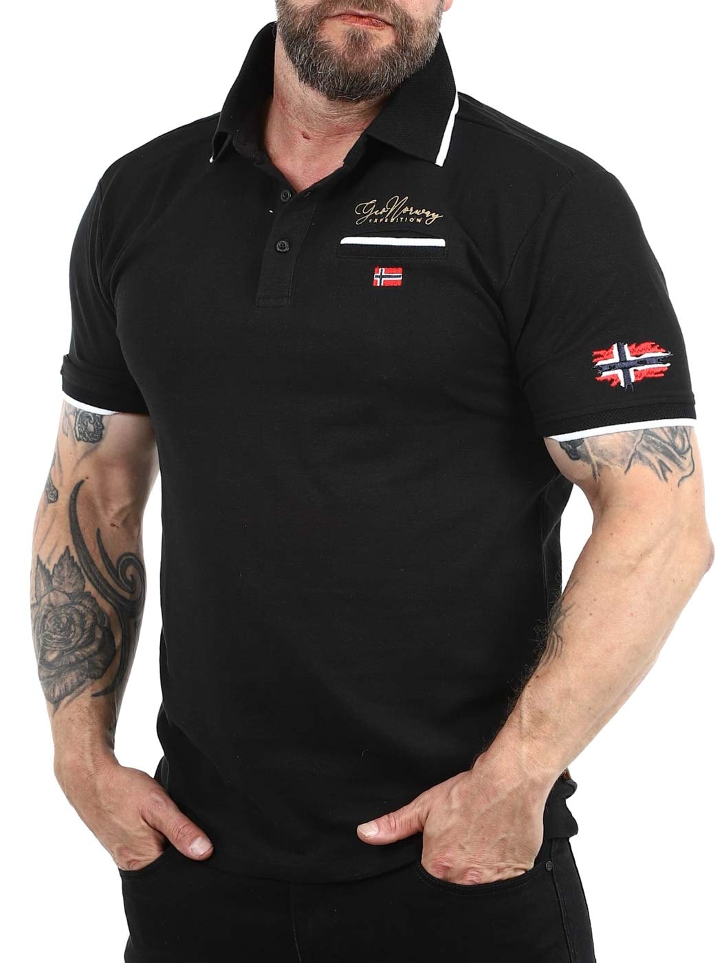Kara Geo Norway Polo Black_2.jpg