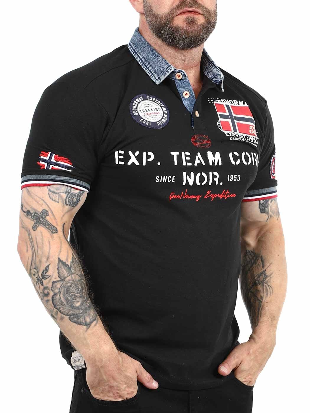 Koptaine Geo Norway Polo Black_2.jpg