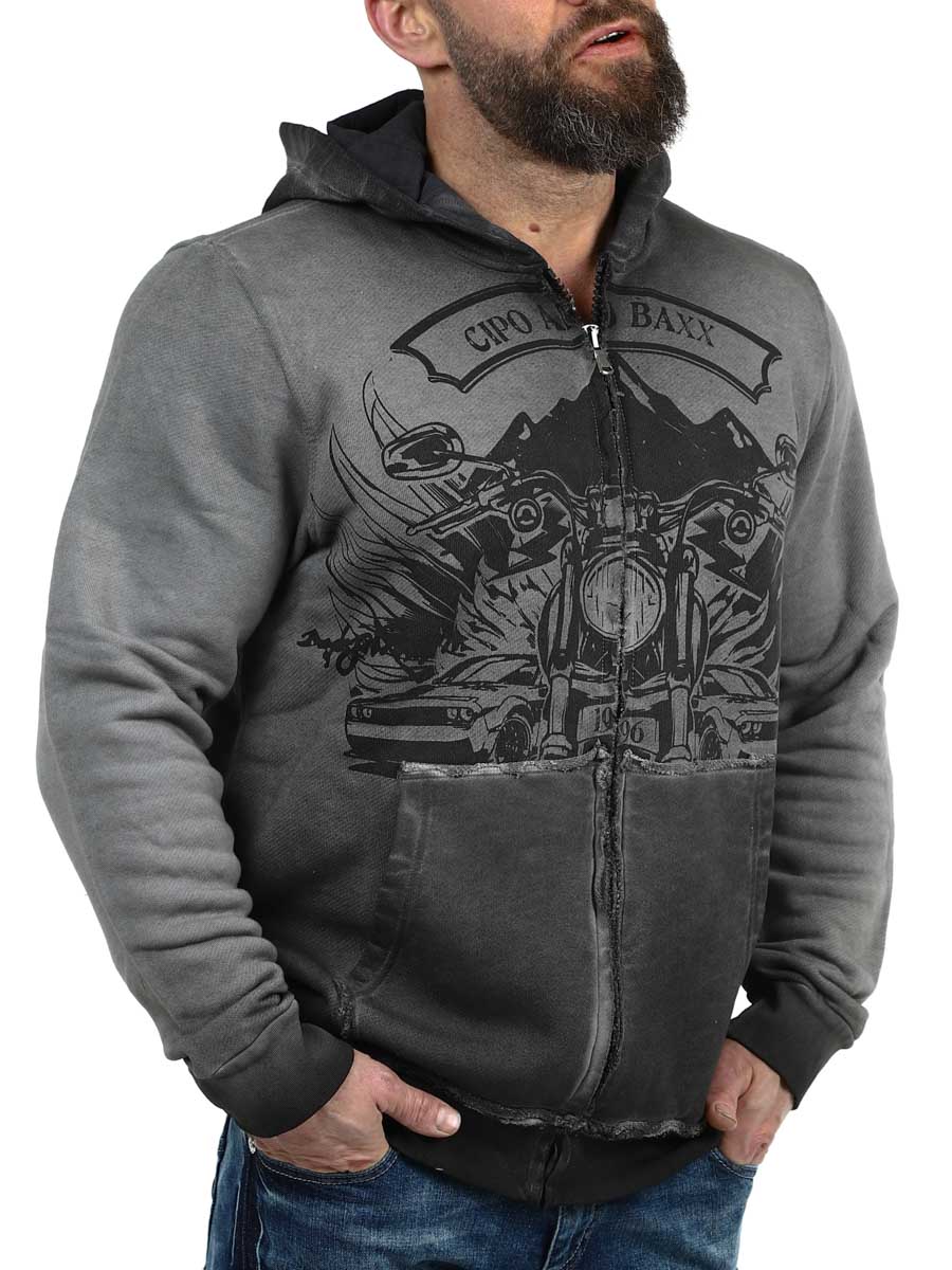 Laird Cipo Baxx Zip Hoodie dark grey_2.jpg