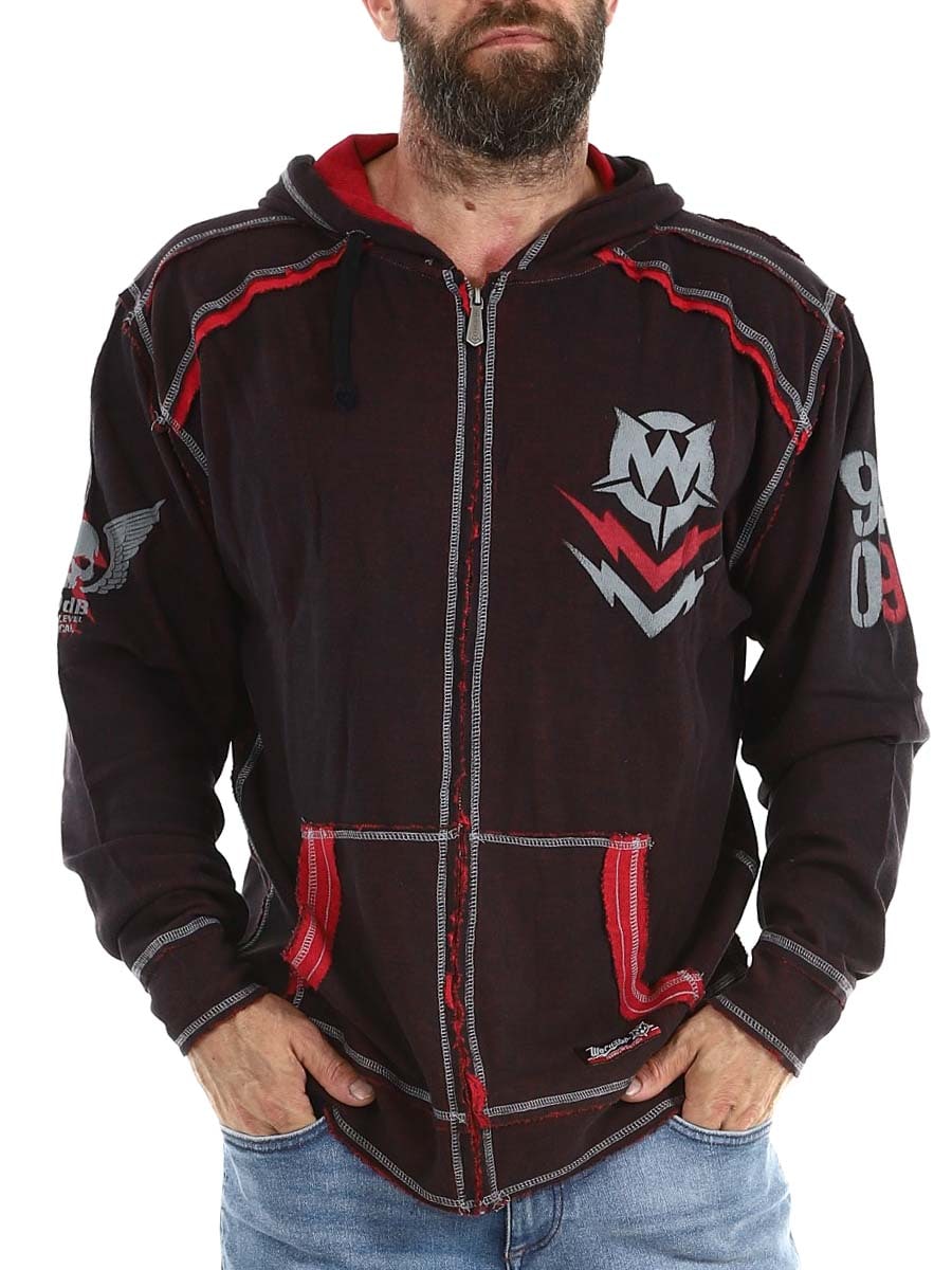 Loud Af Wornstar Zip Hoodie red_1.jpg