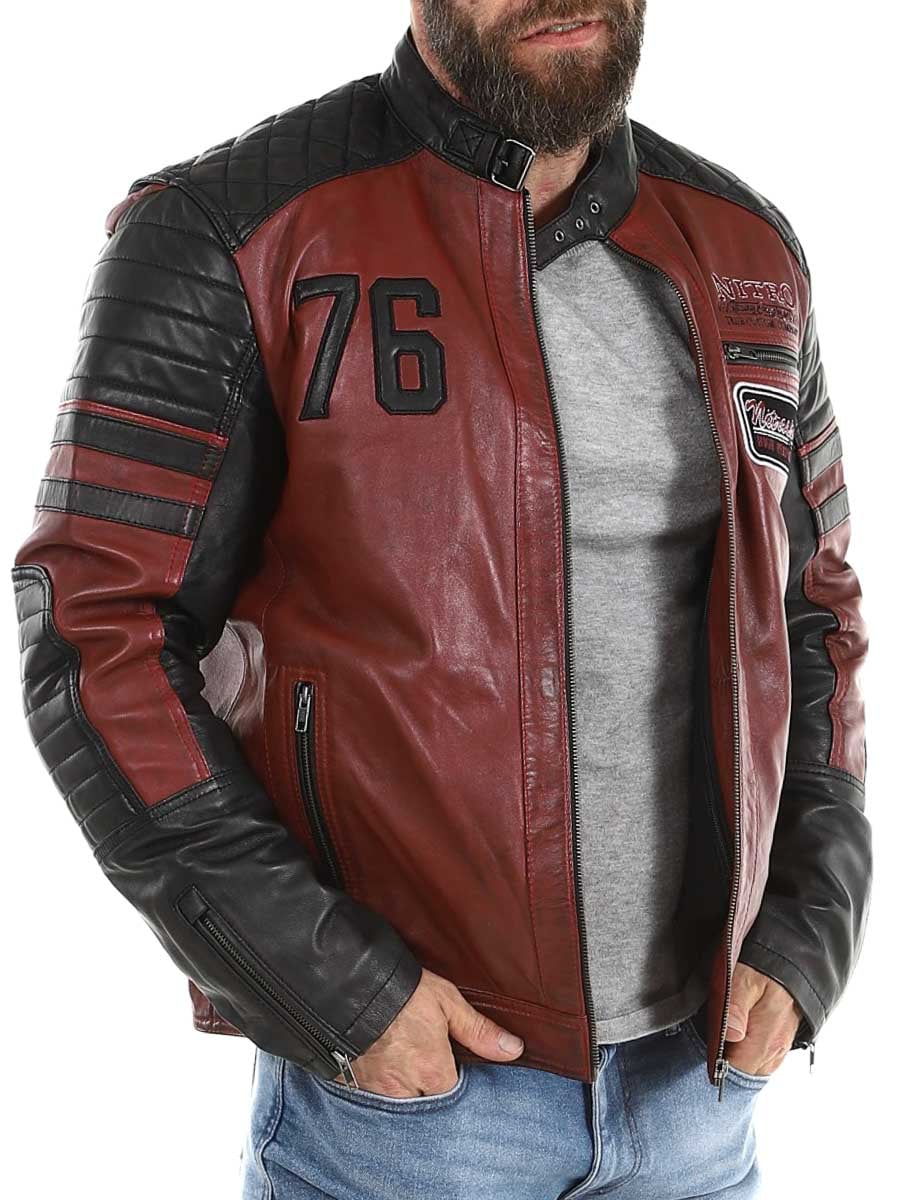 RD Iron Mile Skinnjacka black red_3.jpg