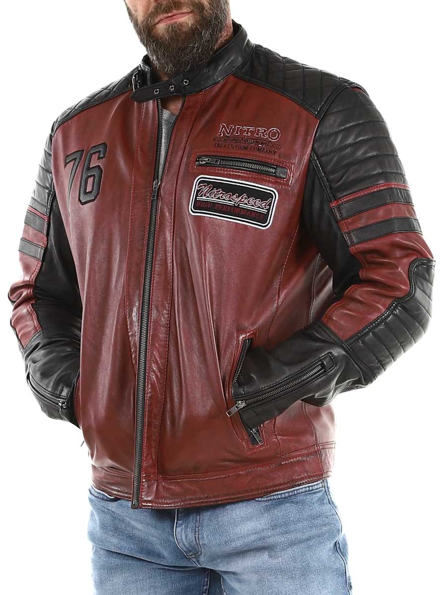 RD Iron Mile Skinnjacka black red_7.jpg