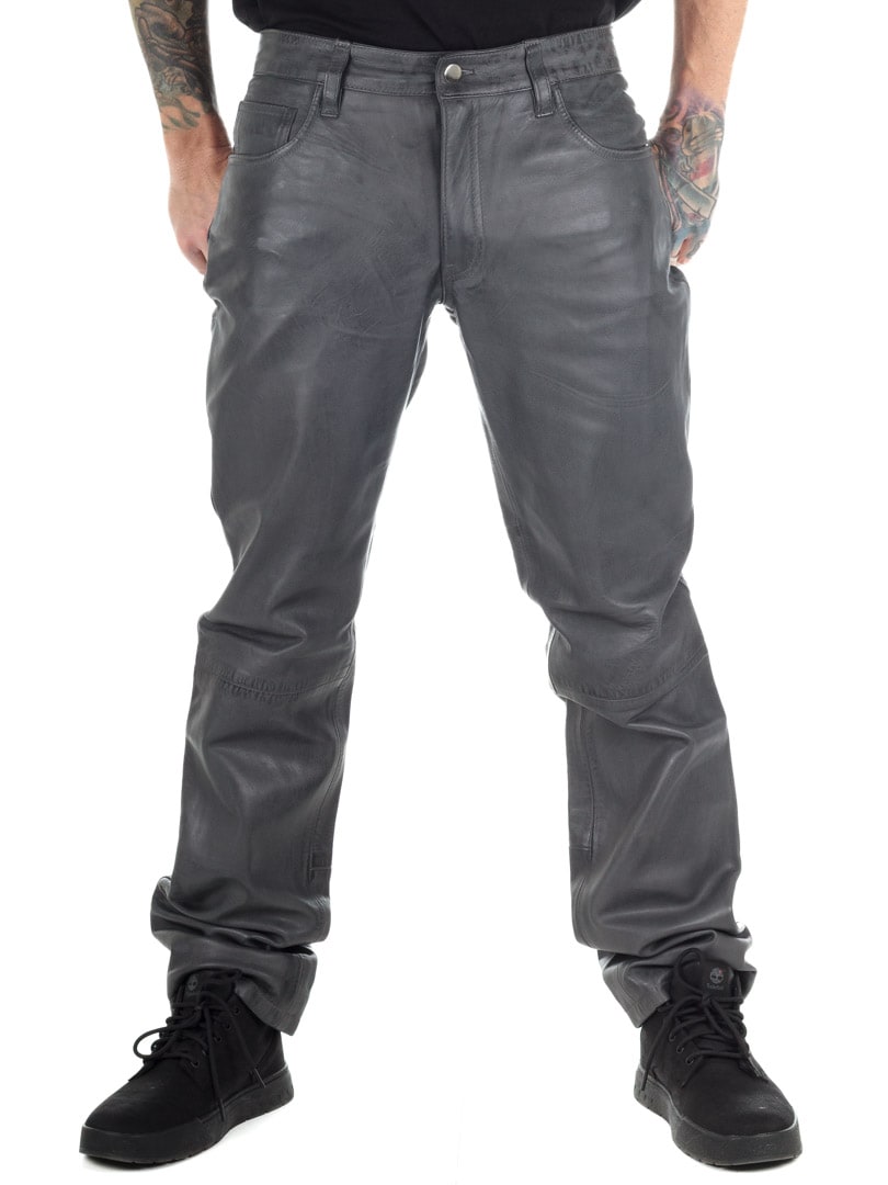 Rock Denim Premium Leather Pants Grey_1.jpg