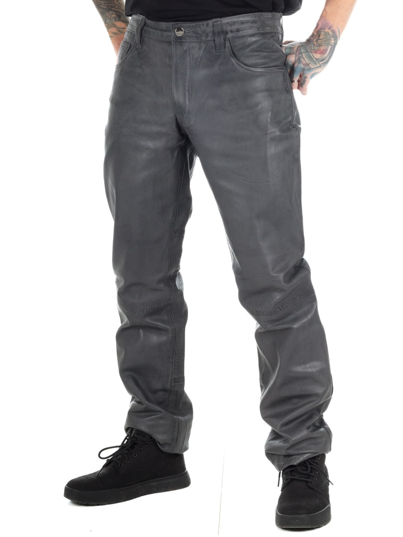 Rock Denim Premium Leather Pants Grey_3.jpg